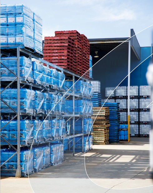Racked stock in the AGent warehouse